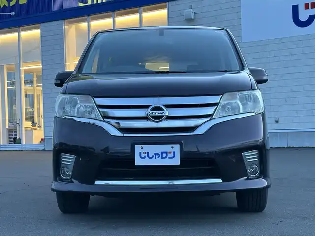 日産 セレナ ハイウェイスター 道北・旭川 2014(平26)年 8.7万km オーロラモーヴ (株)IDOMが運営する【じしゃロン旭川店】の自社ローン専用車両になります。こちらは現金またはオートローンご利用時の価格です。自社ローンご希望の方は別途その旨お申付け下さい/　/・純正ナビ(CD/DVD/BT/SD/フルセグ)/・バックカメラ/・ETC/・両側パワースライドドア/・クルーズコントロール/・電動格納ウィンカーミラー/・オートライト/・プッシュスタート/・スマートキー２個/・フォグランプ/・現車装着サマータイヤ 純正AW205/60R15/・取扱説明書