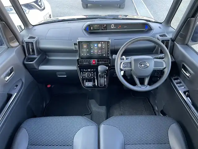 ダイハツ タント カスタム X 東京都 2025(令7)年 0.3万km ブラックマイカメタリック 純正９型スマホ連携ＤＡ＆フルセグ　/・AppleCarPlay/AndroidAuto /・Bluetooth/両側パワースライドア /LEDヘッドライト /ecoIDLE /スマートアシスト　/・衝突回避支援ブレーキ/・衝突警報機能/・ブレーキ制御付誤発進抑制機能/・車線逸脱抑制機能/・ふらつき警報/・標識認識機能/電動パーキングブレーキ　/コーナーセンサー /キーフリーシステム/保証書＆取説