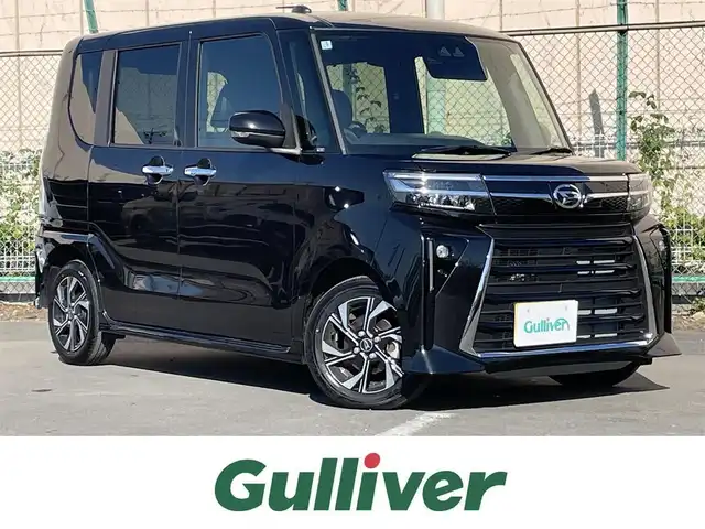 ダイハツ タント カスタム X 東京都 2025(令7)年 0.3万km ブラックマイカメタリック 純正９型スマホ連携ＤＡ＆フルセグ　/・AppleCarPlay/AndroidAuto /・Bluetooth/両側パワースライドア /LEDヘッドライト /ecoIDLE /スマートアシスト　/・衝突回避支援ブレーキ/・衝突警報機能/・ブレーキ制御付誤発進抑制機能/・車線逸脱抑制機能/・ふらつき警報/・標識認識機能/電動パーキングブレーキ　/コーナーセンサー /キーフリーシステム/保証書＆取説