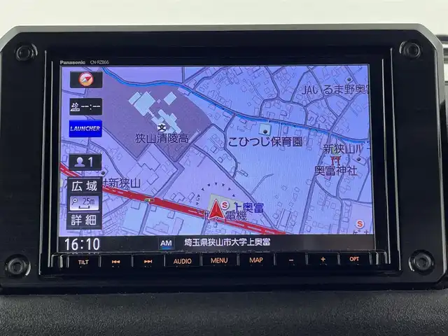 スズキ ジムニー XC 埼玉県 2021(令3)年 1.9万km ブルーイッシュブラックパール3 純正ナビ　CN-RZ866/(Bluetooth/USB/CD/DVD/ipod/AM/FM)/地デジフルセグ/ETC/4WD/クルーズコントロール/車線逸脱警報/アイドリングストップ/ヘッドライトウォッシャー/前席シートヒーター/ステアリングリモコン/プッシュスタート/ルーフキャリア/純正フロアマット/純正16インチアルミホイール