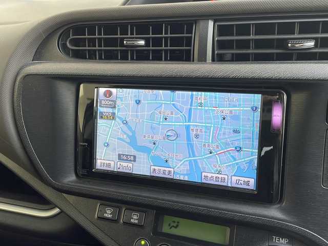 トヨタ アクア G 愛知県 2014(平26)年 5.7万km ブラックマイカ 純正ナビ/ワンセグ/Bluetooth/オートライト/ETC/アイドリングストップ/横滑り防止装置/スマートキー/プッシュスタート