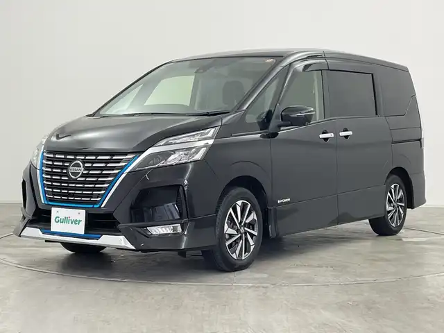 日産 セレナ e－パワー ハイウェイスター V 群馬県 2022(令4)年 1.8万km ダイヤモンドブラック 純正10型ナビ　純正11型後席モニター　全周囲カメラ　デジタルインナーミラー　プロパイロット　ハンズフリー両側電動スライドドア　純正ドライブレコーダー　電動サイドブレーキ　LED フォグ　禁煙車