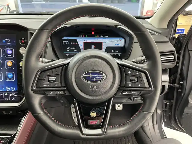 スバル レヴォーグ 1．8STIスポーツ EX 滋賀県 2021(令3)年 3.7万km マグネタイトグレーメタリック 純正11.6インチナビ/Bluetooth/USB/AppleCarPlay/AndroidAuto/フルセグテレビ/バックカメラ/アイサイトコアテクノロジー/・プリクラッシュブレーキ/・前側方プリクラッシュブレーキ/・緊急時プリクラッシュステアリング/・AT誤発進抑制制御/・先行車発進お知らせ機能/・全車速追従機能付クルーズコントロール/アイサイトXテクノロジー/・渋滞時ハンズオフアシスト/・アクティブレーンチェンジアシスト/・ドライバー異常時対応システム/・渋滞時発進アシスト/・カーブ前抑制機能/・料金所前速度制御/アイサイトセイフティプラス/・リアビークルディテクション/・エマージェンシーレーンキープアシスト/・アレイ式アダプティブドライビングビーム/視界拡張テクノロジー/・デジタルマルチビューモニター/・前側方警報アシスト/STiエアロ/レザーシート/D/N席パワーシート/全席シートヒーター/パワーリアゲート/パドルシフト/ドライブレコーダー/LEDヘッドライト/オートライト/プッシュスタート/スマートキー/スペアキー