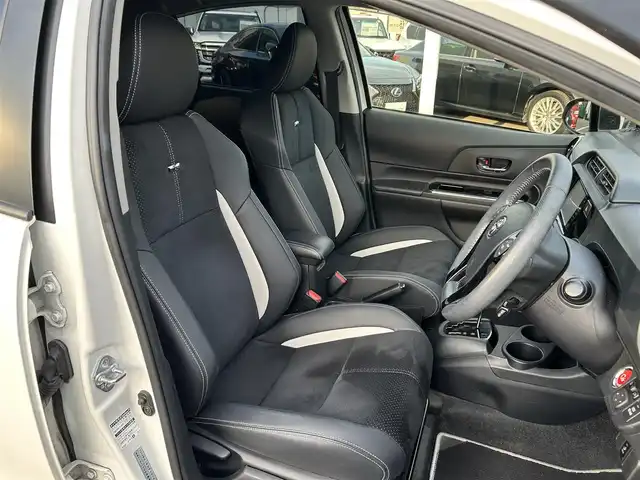 トヨタ アクア G G’s 愛媛県 2015(平27)年 8.1万km ライムホワイトパールクリスタルシャイン 純正ナビ/フルセグTV/バックカメラ/クルーズコントロール/ETC/スマートキー/スペアキー/プッシュスタート/純正AW/純正フロアマット/ハーフレザーシート/シートヒーター/ステアリングスイッチ/電格ミラー