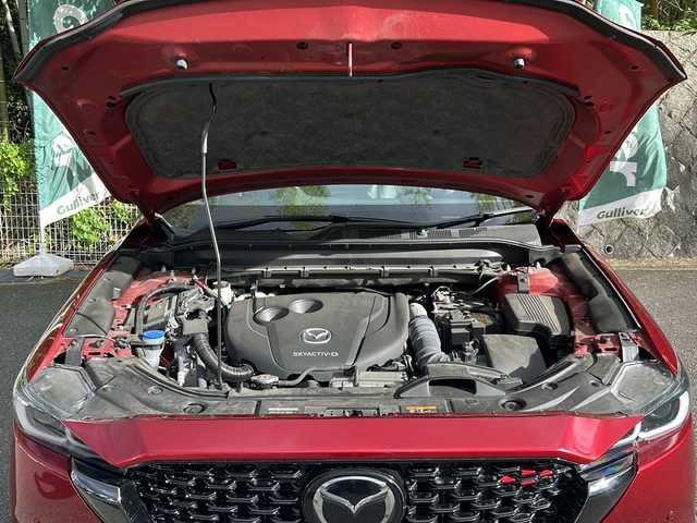 マツダ ＣＸ－５ XD スポーツアピアランス 京都府 2023(令5)年 3万km ソウルレッドクリスタルM ワンオーナー/ディスプレーオーディオ/・BT/Apple　car play/Android Auto/バックカメラ/アラウンドビュー/レーダークルーズコントロール/ETC2.0/ドライブレコーダー前後/オートライト/オートハイビーム/パワーバックドア/電動パーキングブレーキ/前席パワーシート/シートヒーター/電格ウィンカーミラー/オートリトラクタブルミラー/オールオートパワーウィンドウ/プッシュスタート/ステアリングスイッチ/ステアリングヒーター/ステアリングアシスト/コーナーセンサー/車線逸脱防止装置/パドルシフト/横滑り防止装置/ブラインドアシスト/保証書/取説/スペアキー×１
