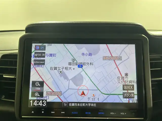 ホンダ Ｎ ＢＯＸ カスタム SSブラックSパッケージ 佐賀県 2016(平28)年 5.6万km クリスタルブラックパール 純正8インチナビ/フルセグTV/CD/DVD/Bluetooth/バックカメラ/横滑り防止装置/オートライト/HIDヘッドライト/フォグライト/ビルトインETC/両側パワースライドドア/運転席・助手席シートヒーター/後席サンシェード/シートバックテーブル/純正フロアマット/ISOFIX対応シート/電動格納ミラー/純正14インチアルミホイール