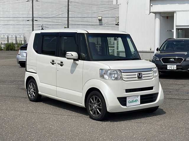 ホンダ Ｎ ＢＯＸ G ターボ Lパッケージ 新潟県 2014(平26)年 8.7万km プレミアムホワイトパール 純正SDナビ(VXM-142VFi)/CD/DVD/BT/フルセグテレビ/バックカメラ/ETC/ドライブレコーダー/クルーズコントロール/両側パワースライドドア/ベンチシート/革調シートカバー/ステアリングスイッチ/パドルシフト/スマートキー/プッシュスタート/キセノンヘッドライト/オートライト/社外14インチアルミホイール/純正14インチAW夏タイヤ車載