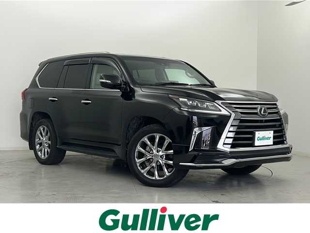 レクサス ＬＸ 570 宮城県 2016(平28)年 4.9万km スターライトブラックガラスフレーク マークレビンソンサウンド/ムーンルーフ/リアシートエンターテインメントシステム/モデリスタエアロ（F.R）/クーラーボックス/車高調整（純正エアーサスペンション）/パノラミックビューモニター/Lexus Safety System＋/・プリクラッシュセーフティ/・レーンディパーチャーアラート/・レーダークルーズコントロール/・オートマチックハイビーム/ブラインドスポットモニター/ヘッドアップディスプレイ/電動リアゲート/メーカーOPナビ/・BT.CD.DVD.Blu-ray.USB.SD/・フルセグTV/レザーシート/・前席パワーシート/・D席シートメモリー/・1.2列目シートヒーター/・1.2列目シートベンチレーション/ウッドコンビステアリング/・ステアリングヒーター/・パドルシフト/・ステアリングスイッチ/ビルトインETC2.0/純正ドライブレコーダ（F）/三眼LEDヘッドライト/LEDフォグライト/プッシュスタート/・スマートキー×2/・カードキー/アイドリングストップ/純正フロアマット/純正21インチAW/ドアバイザー/ロールサンシェード/ワイヤレス充電器/レーダー探知機