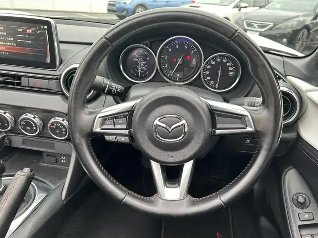 マツダ ロードスター S スペシャルパッケージ 群馬県 2015(平27)年 7.7万km クリスタルホワイトパールマイカ 純正メモリナビ/（DVD/ブルートゥース/ワンセグTV）/プッシュスタート/ビルトインETC/ステアリングスイッチ/保証書＆取扱説明書/スマートキー×２/純正フロアマット