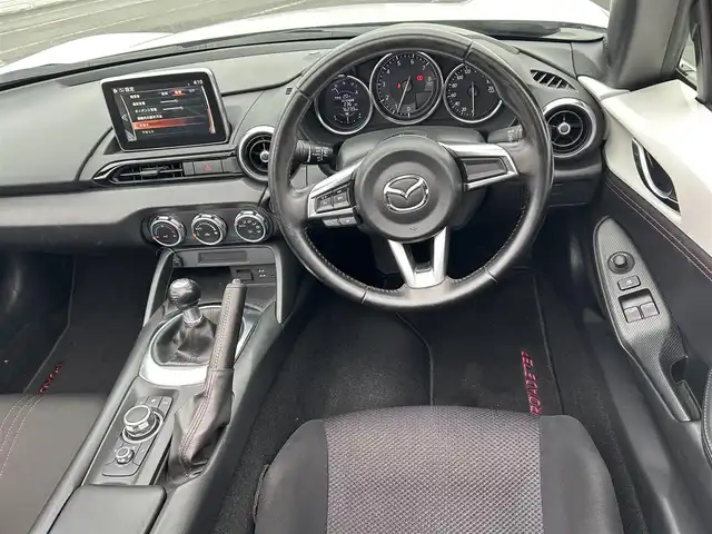 マツダ ロードスター S スペシャルパッケージ 群馬県 2015(平27)年 7.7万km クリスタルホワイトパールマイカ 純正メモリナビ/（DVD/ブルートゥース/ワンセグTV）/プッシュスタート/ビルトインETC/ステアリングスイッチ/保証書＆取扱説明書/スマートキー×２/純正フロアマット