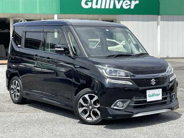スズキ ソリオ バンディット HV SV 千葉県 2018(平30)年 3.1万km スーパーブラックパール デュアルカメラブレーキサポート/車線逸脱警報/先行車発進お知らせ機能/純正８インチSDナビ【CN-RZ83】/・CD/DVD/MSV/Bluetooth/フルセグTV/全周囲カメラ/スマートキー/クルーズコントロール/純正LEDヘッドライト/フォグランプ/ETC/純正15インチアルミホイール/ドアバイザー/サイドエアバッグ