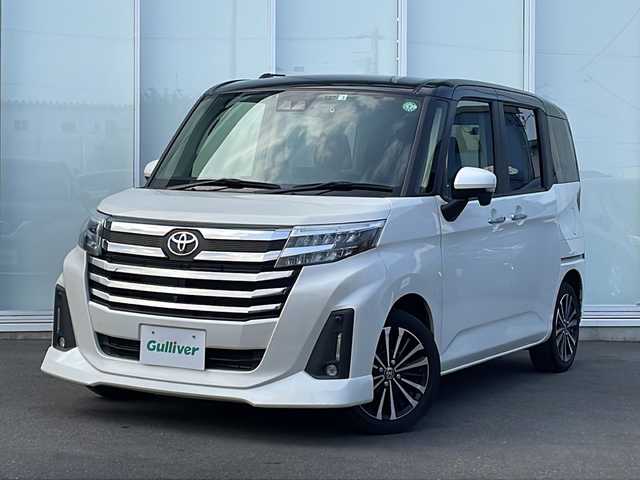トヨタ ルーミー カスタムG－T 神奈川県 2022(令4)年 5万km ブラックマイカメタリック/パールホワイト2トーン 純正SDナビ/フルセグ/CD/DVD/Bluetooth/レーダークルーズコントロール　/両側パワースライドドア　/アラウンドビューモニタ　/LEDヘッドライト　/オートライト　/前後ドライブレコーダー　/ビルドインETC/スマートキー/プッシュスタート/純正フロアマット/純正AW　/Wエアバック