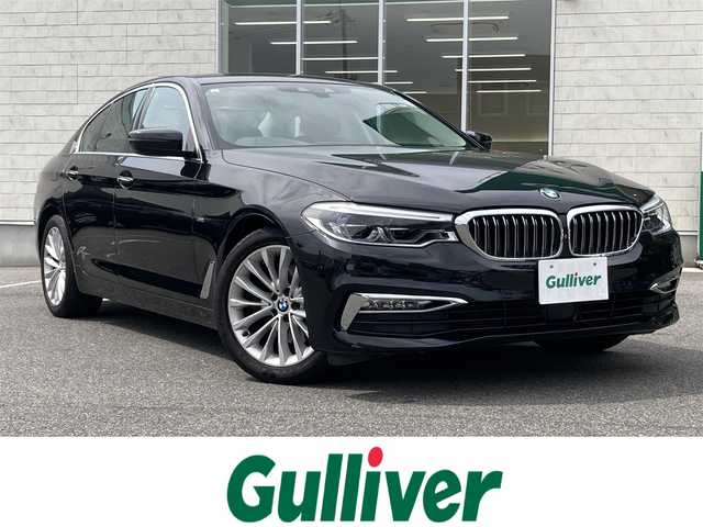 ＢＭＷ ５２３ｄ ラグジュアリー 鳥取県 2017(平29)年 4.7万km 黒 登録時走行距離：47027km/メーカー純正ナビ/　CD DVD フルセグTV/全方位カメラ/衝突被害軽減装置/レーンキープアシスト/レーダークルーズコントロール/クリアランスソナー/LEDヘッドライト/オートライト/フォグランプ/リアフォグ/ブラックレザーシート/シートヒーター/パワーシート/ETC/前後ドライブレコーダー/プッシュスタート/スマートキー/スペアキー