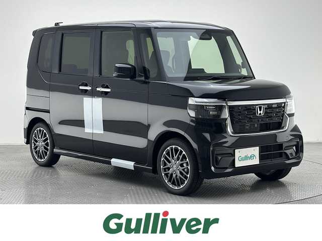 ホンダ Ｎ ＢＯＸ カスタム ターボ 兵庫県 2025(令7)年 0.1千km クリスタルブラックパール ・届出済未使用車/・純正メモリナビ/・バックカメラ/・両側パワースライドドア/・フルセグTV/・LEDヘッドライト/・ヘッドライトレベライザー/・衝突軽減ブレーキ/・レーンキープアシスト/・追従クルーズコントロール/・シートヒーターD/N/・スペアキー1本/・パドルシフト/・純正15インチアルミホイール