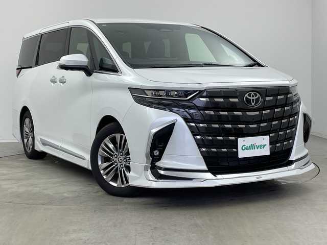 トヨタ アルファード Z 新潟県 2025(令7)年 0.5万km プラチナホワイトパールマイカ 純正メーカーナビ/純正フリップダウンモニター/モデリスタエアロ/ムーンルーフ/パノラミックビューモニター/ＨＵＤ/デジタルインナーミラー/ワイヤレス充電/ＢＳＭ/ＲＣＴＡクリアランスソナー/アダプティブクルーズ/セーフティセンス/シートヒーター/エアーシート/ステアリングヒーター/ETC2.0/両側パワースライドドア/電動サンシェード/パワーバックドア/禁煙車