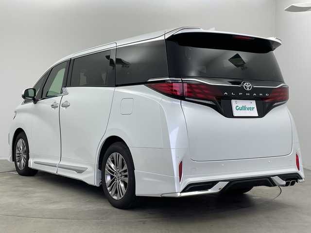 トヨタ アルファード Z 新潟県 2025(令7)年 0.5万km プラチナホワイトパールマイカ 純正メーカーナビ/純正フリップダウンモニター/モデリスタエアロ/ムーンルーフ/パノラミックビューモニター/ＨＵＤ/デジタルインナーミラー/ワイヤレス充電/ＢＳＭ/ＲＣＴＡクリアランスソナー/アダプティブクルーズ/セーフティセンス/シートヒーター/エアーシート/ステアリングヒーター/ETC2.0/両側パワースライドドア/電動サンシェード/パワーバックドア/禁煙車