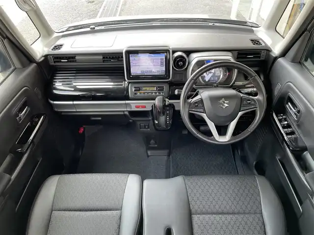 スズキ スペーシア カスタム HYBRID XS ターボ 東京都 2017(平29)年 5.5万km スチールシルバーM 8インチナビ/バックカメラ/フルセグTV/デュアルセンサーブレーキサポート/両側パワースライドドア/衝突軽減システム/ハーフレザーシート/レーンキープアシスト/コーナーセンサー（後ろのみ）/運転席のみシートヒーター/プッシュスタート/ETC/純正アルミホイール/フォグランプ/ウインカーミラー/純正ドアバイザー