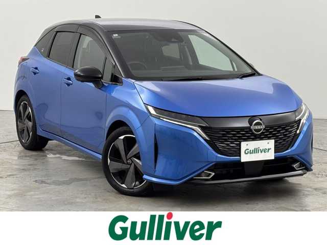 日産 オーラ G 福岡県 2024(令6)年 0.6万km ビビットブルー / スーパーブラック 2トーン ワンオーナー　/純正ナビ／フルセグTV/全方位カメラ　/ＢＯＳＥプレミアムサウンド　/ワイヤレス充電　/ビルトインＥＴＣ２．０　/デジタルインナーミラー　/前後ドライブレコーダー　/プロパイロット　/コーナーセンサー　/エマージェンシーブレーキ　/レーンキープ　/ＬＥＤヘッドライト