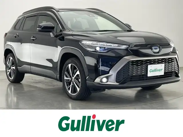 トヨタ カローラ クロス ハイブリッド Z 愛知県 2023(令5)年 1.6万km アティチュードブラックマイカ 純正８型ＤＡ　フルセグＴＶ　全方位カメラ　禁煙車　ハーフレザー　シートヒーター　電動リアゲート　ＢＳＭ　パワーシート　セーフティセンス　衝突軽減　追従クルコン　コーナーセンサー　ルーフレール　ＬＥＤオートライト　オートハイビーム　前後ドラレコ　電動パーキングブレーキ　ETC