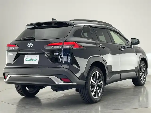 トヨタ カローラ クロス ハイブリッド Z 愛知県 2023(令5)年 1.6万km アティチュードブラックマイカ 純正８型ＤＡ　フルセグＴＶ　全方位カメラ　禁煙車　ハーフレザー　シートヒーター　電動リアゲート　ＢＳＭ　パワーシート　セーフティセンス　衝突軽減　追従クルコン　コーナーセンサー　ルーフレール　ＬＥＤオートライト　オートハイビーム　前後ドラレコ　電動パーキングブレーキ　ETC