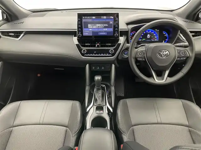 トヨタ カローラ クロス ハイブリッド Z 愛知県 2023(令5)年 1.6万km アティチュードブラックマイカ 純正８型ＤＡ　フルセグＴＶ　全方位カメラ　禁煙車　ハーフレザー　シートヒーター　電動リアゲート　ＢＳＭ　パワーシート　セーフティセンス　衝突軽減　追従クルコン　コーナーセンサー　ルーフレール　ＬＥＤオートライト　オートハイビーム　前後ドラレコ　電動パーキングブレーキ　ETC