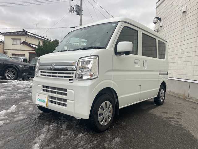 スズキ エブリイ JOINターボ 山形県 2024(令6)年 0.9万km パールホワイト 4WD/ターボエンジン/禁煙車/純正ディスプレイオーディオ/appleCarplay/AndroidAuto/FM/AM/Bluetooth接続/両側パワースライドドア/衝突軽減ブレーキ/後方コーナーセンサー/バックカメラ/アイドリングストップ/オートライト/LEDヘッドライト/横滑り防止装置/純正ドアバイザー/パワステ/パワーウィンドウ