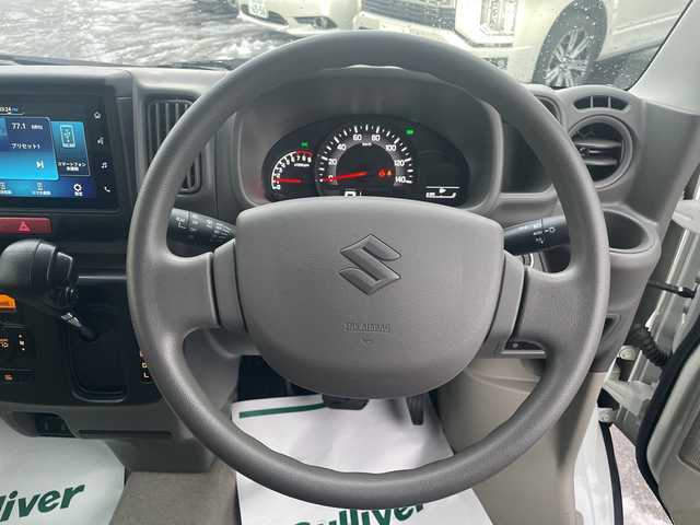 スズキ エブリイ JOINターボ 山形県 2024(令6)年 0.9万km パールホワイト 4WD/ターボエンジン/禁煙車/純正ディスプレイオーディオ/appleCarplay/AndroidAuto/FM/AM/Bluetooth接続/両側パワースライドドア/衝突軽減ブレーキ/後方コーナーセンサー/バックカメラ/アイドリングストップ/オートライト/LEDヘッドライト/横滑り防止装置/純正ドアバイザー/パワステ/パワーウィンドウ