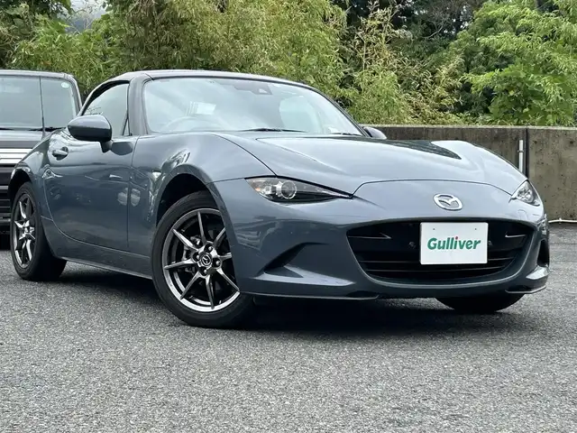 マツダ ロードスター S レザーパッケージ 長崎県 2020(令2)年 5.6万km ポリメタルグレーM ワンオーナー/純正ナビ(AM/FM/AUX/CD/BT/TV)/バックカメラ/パーキングアシスト/プッシュスタート/スマートキー×2/ドライブモードセレクト/MTモード付AT/ETC/社外ドライブレコーダー/レザーシート/純正アルミホイール/純正フロアマット/オートライト/オートハイビーム/前後コーナーセンサー/追従型クルーズコントロール/レーンキープアシスト/横滑り防止装置/盗難防止装置/ABS/取扱説明書/記録簿/保証書