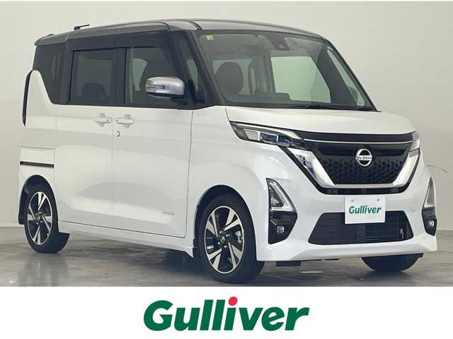 日産 ルークス HWS Gターボ プロパイロットED 滋賀県 2020(令2)年 1.4万km チタニウムグレーM/シルキーホワイト 純正9インチナビ/【Bluetooth/フルセグTV/USB/CD/DVD】/全方位カメラ/プロパイロット/両側パワースライドドア/前後ソナー/衝突軽減ブレーキ/電動パーキングブレーキ/オートブレーキホールド/LEDヘッドライト/オートライト/前方ドライブレコーダー/プッシュスタート/スマートキー/ステアリングリモコン/純正フロアマット/ドアバイザー