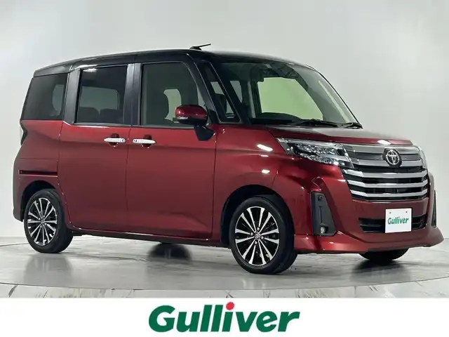 トヨタ ルーミー カスタムG－T 佐賀県 2022(令4)年 1.7万km ブラックマイカメタリック/ファイアークォーツレッドメタリック ワンオーナー/IIトーンカラー/コンフォートパッケージ/9インチディスプレイオーディオ/BT/USB/AM/FM/apple car play/android auto/全方位カメラ/バックカメラ/両側パワースライドドア/スマートアシストIII/コーナーセンサー/レーダークルーズコントロール/ステアリングリモコン/ETC2.0