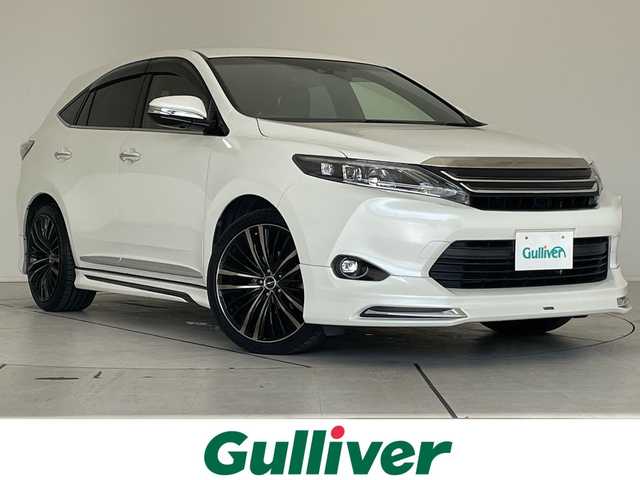 トヨタ ハリアー プレミアム 愛知県 2015(平27)年 5.8万km ホワイトパールクリスタルシャイン 純正9型ナビ/クルーズコントロール/バックカメラ/電動リアゲート/パワーシート/アルミホイール/LEDヘッドライト/オートマチックハイビーム/ドライブレコーダー/ETC/衝突軽減システム/フルセグ/CD DVD/Bluetooth/ステアリングスイッチ/スマートキー/プッシュスタート