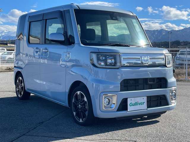 ダイハツ ウェイク 富山県 2017(平29)年 6.6万km ミストブルーマイカメタリック 社外ＳＤナビゲーション　/型番：CN-RE03WD/【CD/DVD/SD/BT/フルセグＴＶ】　/バックカメラ/両側パワースライドドア/ＥＴＣ/社外ドライブレコーダー　/ＬＥＤヘッドライト/ステアリングリモコン/リアサンシェイド/スマートキー　/純正フロアゴムマット