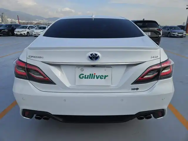 トヨタ クラウン ハイブリッド RS リミテッドⅡ 福岡県 2022(令4)年 8.3万km プレシャスホワイトパール セーフティパッケージプラス/純正12.3型ナビ/フルセグTV/パノラミックビューモニター/ビルトインETC2.0/ドライブレコーダー/レーダークルーズコントロール/セーフティセンス/・衝突被害軽減ブレーキ/・車線逸脱防止支援システム/・アダプティブハイビーム/・ドライバー異常時対応システム/カラーヘッドアップディスプレイ/ブラインドスポットモニター/リアクロストラフィックオートブレーキ/3眼LEDヘッドランプ/革巻きステアリング/ブラック革シート/前席パワーシート/前席シートヒーター/ベンチレーション/純正18インチアルミホイール/スマートキー/プッシュエンジンスタート