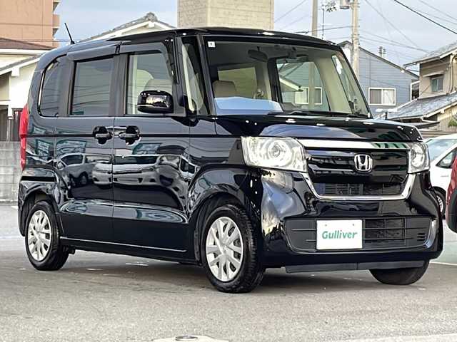 ホンダ Ｎ ＢＯＸ G 愛媛県 2018(平30)年 4.5万km クリスタルブラックパール 社外メモリナビ/・ワンセグTV/・Bluetooth接続/・CD/DVD再生/バックカメラ/ETC/前方ドライブレコーダー/両側スライドドア/LEDヘッドライト/スマートキー/スペアキー/プッシュスタート/チップアップチート/ベンチシート/横滑り防止装置