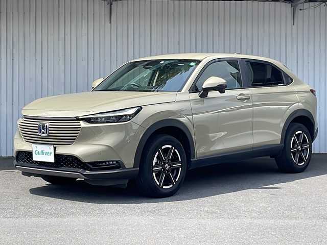 ホンダ ヴェゼル ハイブリッド e:HEV X 長野県 2022(令4)年 2.7万km サンドカーキパール ホンダセンシング /純正インターナビフルセグTV/バックカメラ/ETC/前後コーナーセンサー/レーダークルーズコントロール/スマートキー/LEDヘッドライト/純正16インチアルミ/保証書/スペアキー