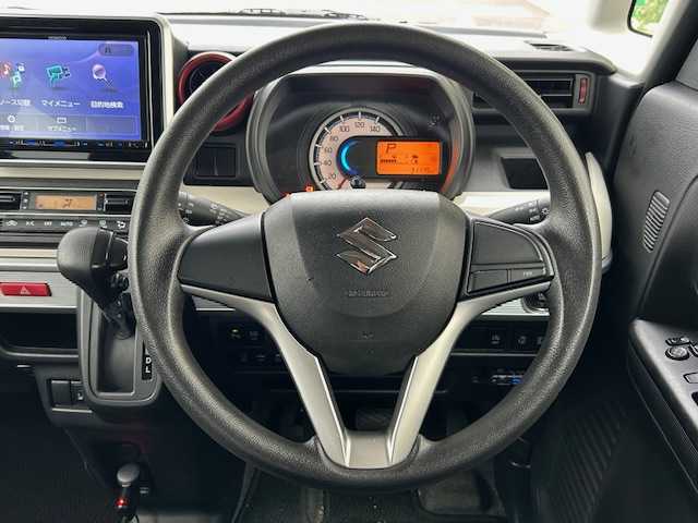 スズキ スペーシア HYBRID X 茨城県 2018(平30)年 3.2万km ブリスクブルーM スズキセーフティ サポート/（デュアルセンサーブレーキサポート/後退時ブレーキサポート）/社外ナビ/（BT/CD/FM/iPod)/ETC/運転席シートヒーター/前後ドラレコ/バックカメラ/両側パワースライドドア/レーンキープアシスト/横滑り防止装置/コーナーセンサー後ろ/エアバッグW/アイドリングストップ/フルセグTV/オートマチックハイビーム