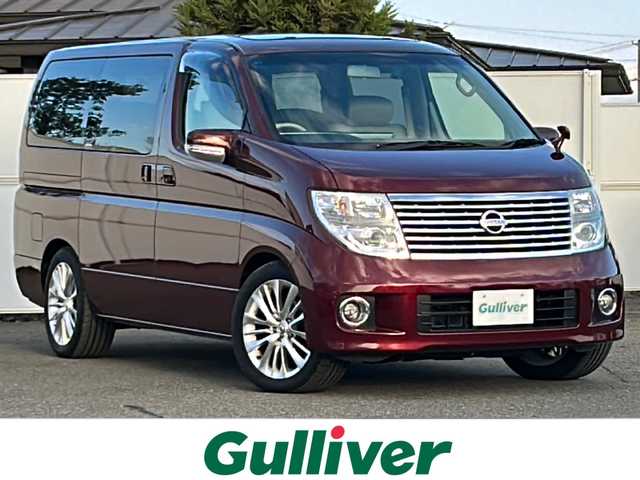 日産 エルグランド XL 岩手県 2007(平19)年 6万km ボルドーレッド サンルーフ　フリップダウンモニター　ＢＯＳＥサウンド　純正ナビ　バックＣ　ＤＶＤ／ＭＤ再生　両側パワースライドドア　純正１８ＡＷ　革シートヒーター　クルコン　ビルトインＥＴＣ　スマートキー　Ｆフォグ
