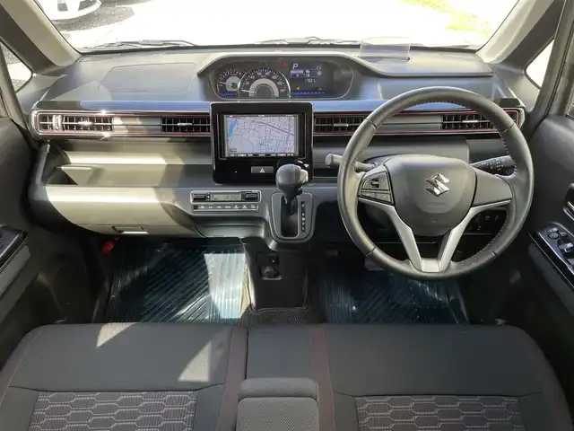 スズキ ワゴンＲ スティングレー HYBRID X 福岡県 2018(平30)年 1.8万km スチールシルバーM 社外ナビ/（AM/FM/CD/DVD/iPod/AUX/ミュージックサーバー/ワンセグTV）/アイドリングストップ/衝突軽減ブレーキ/横滑り防止/レーンキープ/ハンズフリー/シートヒーター（運転席）/ドライブレコーダー前（SD無し）/純正フロアマット/純正アルミホイール/オートライト/フォグランプ/電格ミラー/保証書/取扱説明書/スペアキー×１/プッシュスタート