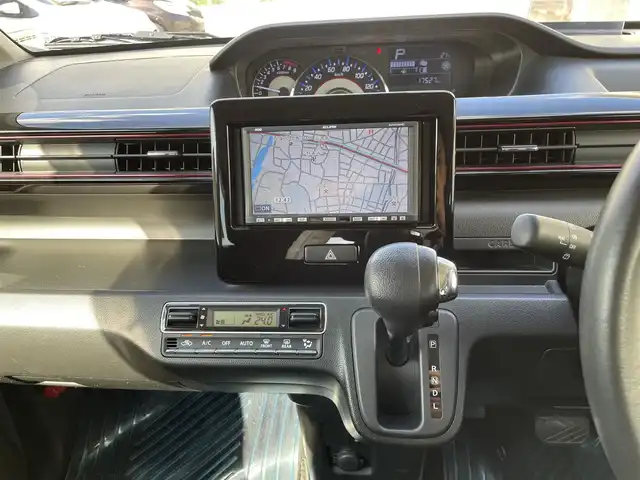 スズキ ワゴンＲ スティングレー HYBRID X 福岡県 2018(平30)年 1.8万km スチールシルバーM 社外ナビ/（AM/FM/CD/DVD/iPod/AUX/ミュージックサーバー/ワンセグTV）/アイドリングストップ/衝突軽減ブレーキ/横滑り防止/レーンキープ/ハンズフリー/シートヒーター（運転席）/ドライブレコーダー前（SD無し）/純正フロアマット/純正アルミホイール/オートライト/フォグランプ/電格ミラー/保証書/取扱説明書/スペアキー×１/プッシュスタート