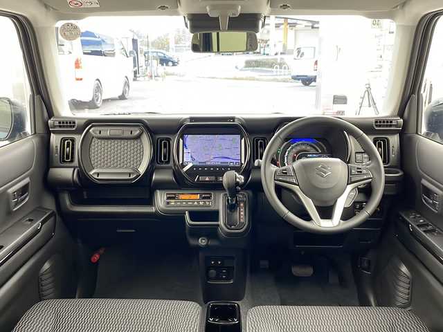 スズキ ハスラー HYBRID X 兵庫県 2025(令7)年 0.1千km デニムブルー ガンメタリック 2トーン ・登録済未使用車/・純正９インチ全方位モニター付きナビゲーション/TV/DVD/CD/スマートフォン連携/Bluetooth/・全方位モニター/・デュアルカメラブレーキサポート/・誤発進抑制機能後退時ブレーキサポート/・後方誤発進抑制機能/・リヤパーキングセンサー/・車線逸脱警報機能/・車線逸脱抑制機能/・ふらつき警報機能/・先行車発進お知らせ機能/・アダプティブクルーズコントロール/・標識認識機能/・ハイビームアシスト/・LEDヘッドライト/・オートライト/・前席シートヒーター/・純正15インチアルミホイール/・プッシュスタート/・スマートキー/・アイドリングストップ