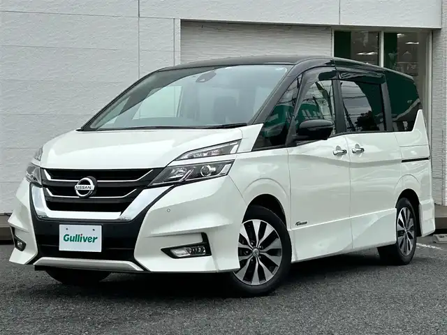 日産 セレナ ハイウェイスター Vセレクション 千葉県 2018(平30)年 2.5万km ブリリアントホワイトパール 2トーン 純正ナビ/フリップダウンモニター/全方位カメラ/ＴＶ/ＢＴ/ＣＤ/ＤＶＤ/Blu-ray/ＨＤＭＩ/ＵＳＢ/ＥＴＣ/ドラレコ/両側パワスラ/クルコン/純正フロアマット/純正ＡＷ/ＬＥＤヘッドライト/ロールサンシェード/WAC/Wエアバッグ/カーテンエアバッグ