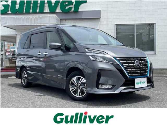 日産 セレナ e－パワー ハイウェイスター V 三重県 2020(令2)年 3.5万km ダークメタルグレー セーフティパックA/・カーテン/サイドエアバック/・インテリジェントアラウンドビューモニター/・ふらつき警報/・ヒーター付ドアミラー/全方位運転支援システム/・インテリジェントエマージェンシーブレーキ/・後側方車両検知警報/・後退時車両検知警報/・標識検知機能/・踏み間違い衝突防止アシスト/・車線逸脱防止支援システム/・車線逸脱警報/・後側方衝突防止支援システム/1オーナー/純正フリップダウンモニター/純正10型SDナビ/フルセグTV/【CD/DVD/BD/SD/Bluetooth/ipod/USB】/ビルトインETC/ドライブレコーダー/両側パワースライドドア/パーソナルテーブル/オートライト/アダプティブLEDヘッドランプ/LEDフロントフォグランプ/195/65R15インチ純正AW/プッシュスタート/スマートキー/スペアキー/純正フロアマット