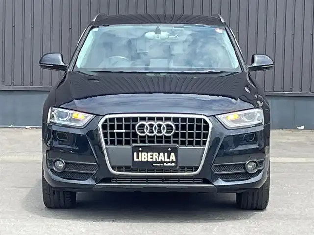 アウディ Ｑ３ 2．0 TFSI クワトロ 170PS 青森県 2014(平26)年 2.9万km 紺 /4WD/ターボ/純正HDDナビ/　(フルセグTV/DVD/Bt)/純正バックカメラ/社外前後ドラレコ/横滑り防止機能/アイドリングストップ/プッシュスタートシステム/前後バンパーソナー/前後フォグランプ/オートライトHID/シルバールーフレール/ヘットライトウオッシャー/ミラーヒーター/革巻きステア/ノブ/電格調整ミラー/ビルトインETC/W/サイドエアバッグ/ABS/スマートキー
