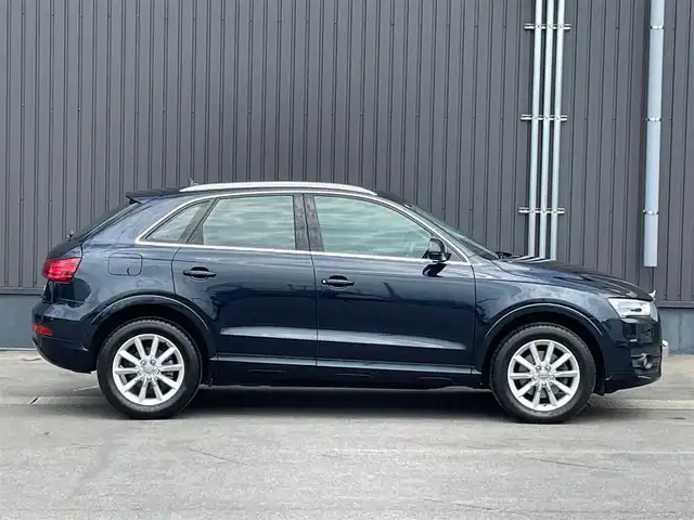 アウディ Ｑ３ 2．0 TFSI クワトロ 170PS 青森県 2014(平26)年 2.9万km 紺 /4WD/ターボ/純正HDDナビ/　(フルセグTV/DVD/Bt)/純正バックカメラ/社外前後ドラレコ/横滑り防止機能/アイドリングストップ/プッシュスタートシステム/前後バンパーソナー/前後フォグランプ/オートライトHID/シルバールーフレール/ヘットライトウオッシャー/ミラーヒーター/革巻きステア/ノブ/電格調整ミラー/ビルトインETC/W/サイドエアバッグ/ABS/スマートキー