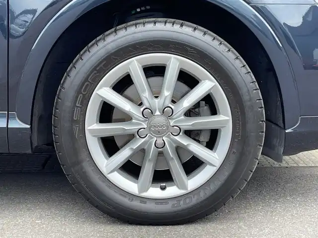 アウディ Ｑ３ 2．0 TFSI クワトロ 170PS 青森県 2014(平26)年 2.9万km 紺 /4WD/ターボ/純正HDDナビ/　(フルセグTV/DVD/Bt)/純正バックカメラ/社外前後ドラレコ/横滑り防止機能/アイドリングストップ/プッシュスタートシステム/前後バンパーソナー/前後フォグランプ/オートライトHID/シルバールーフレール/ヘットライトウオッシャー/ミラーヒーター/革巻きステア/ノブ/電格調整ミラー/ビルトインETC/W/サイドエアバッグ/ABS/スマートキー