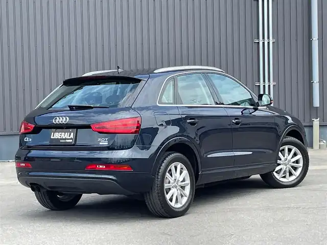 アウディ Ｑ３ 2．0 TFSI クワトロ 170PS 青森県 2014(平26)年 2.9万km 紺 /4WD/ターボ/純正HDDナビ/　(フルセグTV/DVD/Bt)/純正バックカメラ/社外前後ドラレコ/横滑り防止機能/アイドリングストップ/プッシュスタートシステム/前後バンパーソナー/前後フォグランプ/オートライトHID/シルバールーフレール/ヘットライトウオッシャー/ミラーヒーター/革巻きステア/ノブ/電格調整ミラー/ビルトインETC/W/サイドエアバッグ/ABS/スマートキー