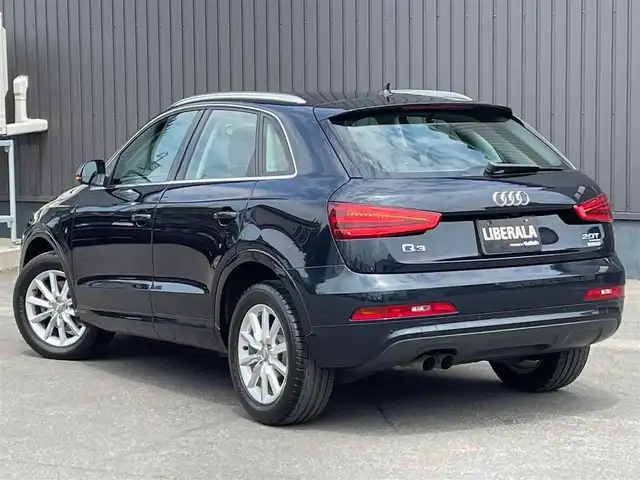 アウディ Ｑ３ 2．0 TFSI クワトロ 170PS 青森県 2014(平26)年 2.9万km 紺 /4WD/ターボ/純正HDDナビ/　(フルセグTV/DVD/Bt)/純正バックカメラ/社外前後ドラレコ/横滑り防止機能/アイドリングストップ/プッシュスタートシステム/前後バンパーソナー/前後フォグランプ/オートライトHID/シルバールーフレール/ヘットライトウオッシャー/ミラーヒーター/革巻きステア/ノブ/電格調整ミラー/ビルトインETC/W/サイドエアバッグ/ABS/スマートキー