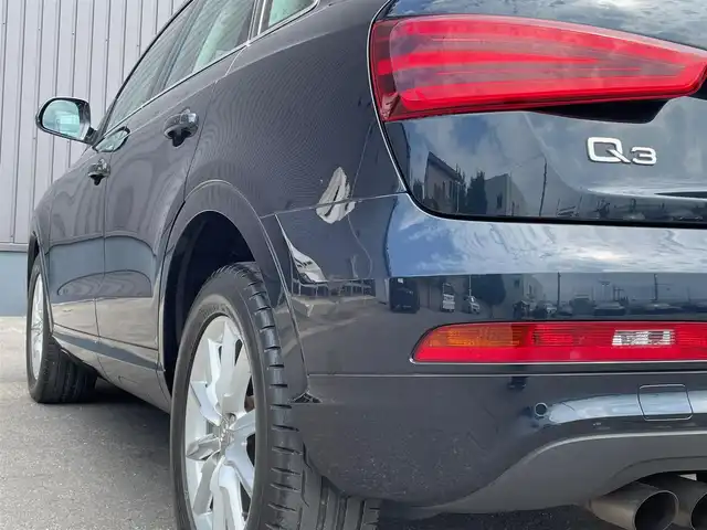 アウディ Ｑ３ 2．0 TFSI クワトロ 170PS 青森県 2014(平26)年 2.9万km 紺 /4WD/ターボ/純正HDDナビ/　(フルセグTV/DVD/Bt)/純正バックカメラ/社外前後ドラレコ/横滑り防止機能/アイドリングストップ/プッシュスタートシステム/前後バンパーソナー/前後フォグランプ/オートライトHID/シルバールーフレール/ヘットライトウオッシャー/ミラーヒーター/革巻きステア/ノブ/電格調整ミラー/ビルトインETC/W/サイドエアバッグ/ABS/スマートキー