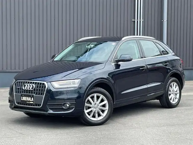 アウディ Ｑ３ 2．0 TFSI クワトロ 170PS 青森県 2014(平26)年 2.9万km 紺 /4WD/ターボ/純正HDDナビ/　(フルセグTV/DVD/Bt)/純正バックカメラ/社外前後ドラレコ/横滑り防止機能/アイドリングストップ/プッシュスタートシステム/前後バンパーソナー/前後フォグランプ/オートライトHID/シルバールーフレール/ヘットライトウオッシャー/ミラーヒーター/革巻きステア/ノブ/電格調整ミラー/ビルトインETC/W/サイドエアバッグ/ABS/スマートキー