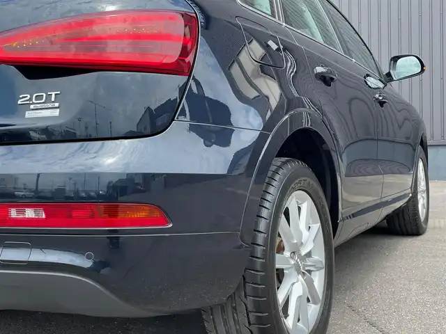 アウディ Ｑ３ 2．0 TFSI クワトロ 170PS 青森県 2014(平26)年 2.9万km 紺 /4WD/ターボ/純正HDDナビ/　(フルセグTV/DVD/Bt)/純正バックカメラ/社外前後ドラレコ/横滑り防止機能/アイドリングストップ/プッシュスタートシステム/前後バンパーソナー/前後フォグランプ/オートライトHID/シルバールーフレール/ヘットライトウオッシャー/ミラーヒーター/革巻きステア/ノブ/電格調整ミラー/ビルトインETC/W/サイドエアバッグ/ABS/スマートキー